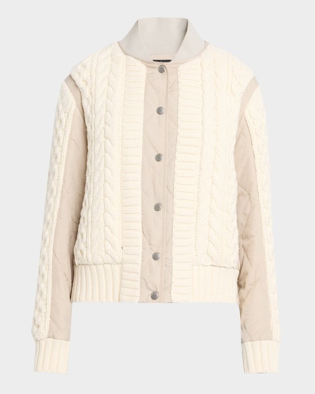 Manston Mixed-Media Bomber Jacket